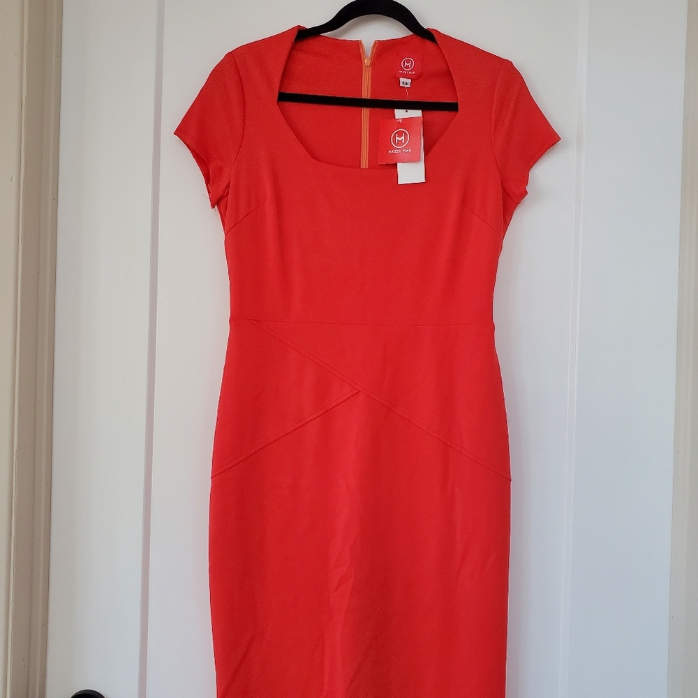 Hazel Vibrant Red Midi Dress
